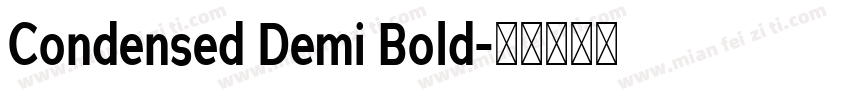 Condensed Demi Bold字体转换